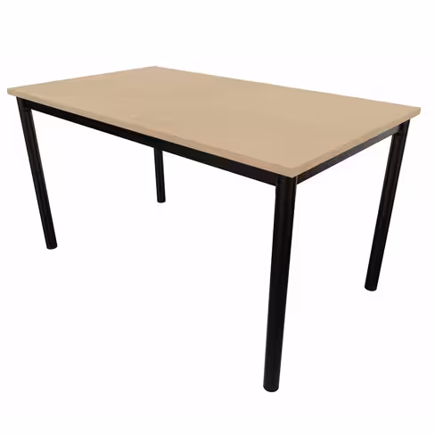 Table rectangulaire Artense - 140 x 80 cm - piétement époxy - plateau stratifié - chant plastique