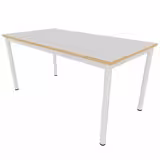 Table rectangulaire Artense - 160 x 80 cm - piétement époxy - plateau stratifié - chant alaisé hêtre verni naturel