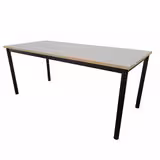 Table rectangulaire Artense - 180 x 80 cm - piétement époxy - plateau stratifié - chant alaisé hêtre verni naturel