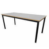 Table rectangulaire Artense - 180 x 80 cm - piétement époxy - plateau stratifié - chant alaisé hêtre verni naturel