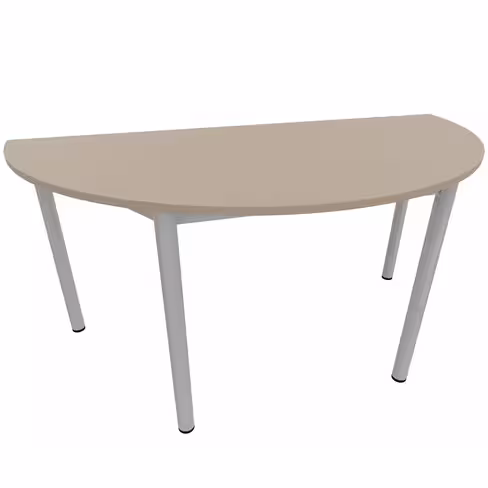 Table demi-lune Artense - l. 160 cm - piétement époxy - plateau stratifié - chant plastique