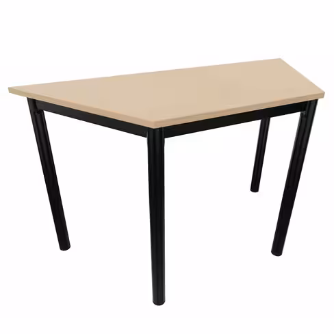 Table trapézoïdale Artense - 130 x 65 x 65 cm - piétement époxy - plateau stratifié - chant plastique