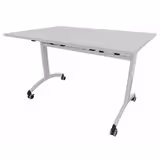 Table mobile rabattable rectangulaire FT12 - 120 x 80 cm - piétement époxy - plateau mélaminé