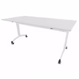 Table mobile rabattable rectangulaire FT12 - 160 x 80 cm - piétement époxy - plateau mélaminé