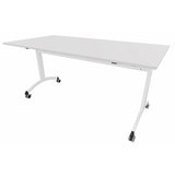 Table mobile rabattable rectangulaire FT12 - 160 x 80 cm - piétement époxy - plateau mélaminé
