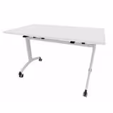 Table mobile rabattable rectangulaire FT12 - 120 x 70 cm - piétement époxy - plateau mélaminé