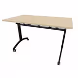 Table mobile rabattable rectangulaire FT12 - 120 x 70 cm - piétement époxy - plateau stratifié