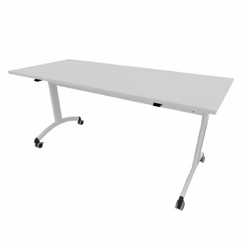 Table mobile rabattable rectangulaire FT12 - 160 x 70 cm - piétement époxy - plateau stratifié