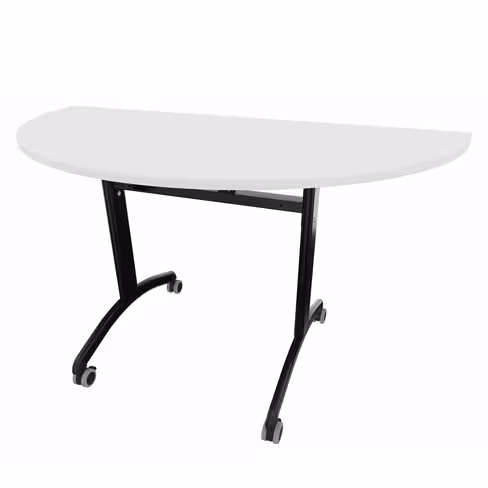 Table demi-lune FT12 - l. 140 cm - piétement époxy - plateau mélaminé