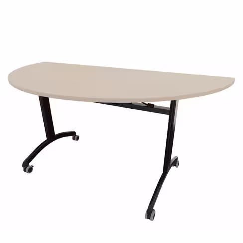 Table demi-lune FT12 - l. 160 cm - piétement époxy - plateau mélaminé