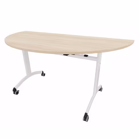Table demi-lune FT12 - l. 160 cm - piétement époxy - plateau stratifié