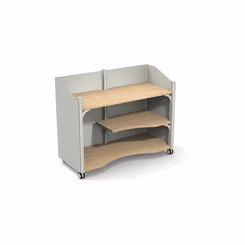 Comptoir haut mobile Satellix - l. 120 x h. 97 x pr. 56 cm - pour position assise