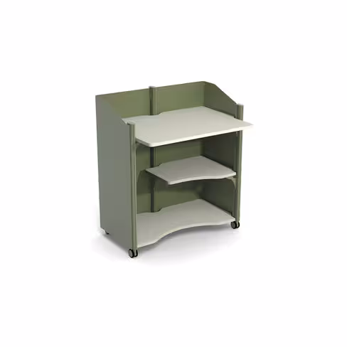 Comptoir haut mobile Satellix - l. 100 x h. 114 x pr. 74 cm - pour position debout