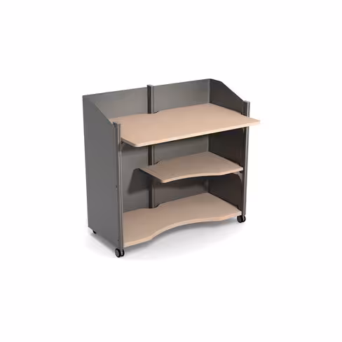 Comptoir haut mobile Satellix - l. 120 x h. 114 x pr. 74 cm - pour position debout