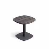 Table basse carrée angles arrondis Tamaris - 43 x 43 cm - piétement socle carré angles arrondis - stratifié