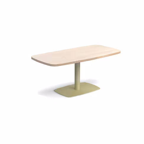 Table basse rectangulaire Tamaris - 100 x 50 cm - piétement sur socle rectangle - stratifié