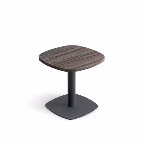 Table basse carrée angles arrondis Tamaris - 43 x 43 cm - stratifié - socle carré angles arrondis - stratifié
