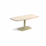 Table basse rectangulaire Tamaris - 100 x 50 cm - piétement sur socle rectangle - stratifié