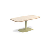 Table basse rectangulaire Tamaris - 100 x 50 cm - piétement sur socle rectangle - stratifié
