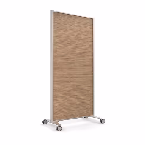 Cloison droite KP - l. 81 x h. 160 cm - mélaminé - 2 pieds sur roulettes