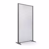 Cloison droite KP - l. 81 x h. 160 cm - polycarbonate - 2 pieds stabilisateurs