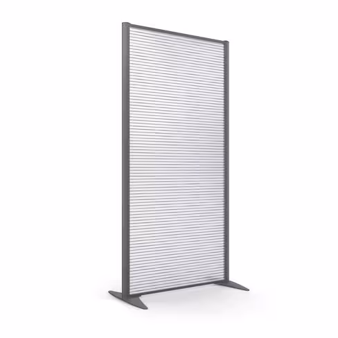 Cloison droite KP - l. 81 x h. 160 cm - polycarbonate - 2 pieds stabilisateurs