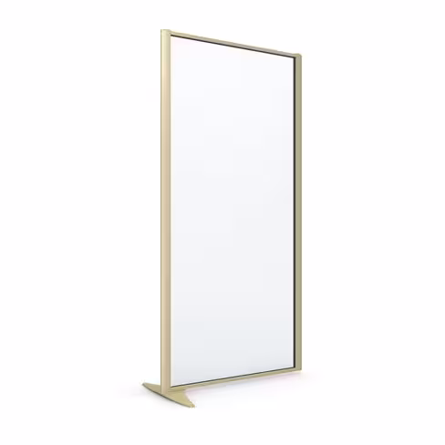 Cloison droite suivante KP - l. 81 x h. 160 cm - verre transparent - 1 pied stabilisateur