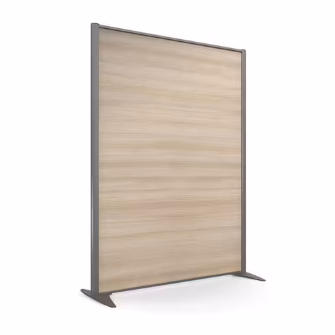 Cloison droite KP - l. 122 x h. 160 cm - mélaminé - 2 pieds stabilisateurs