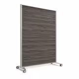Cloison droite KP - l. 122 x h. 160 cm - mélaminé - 2 pieds sur roulettes