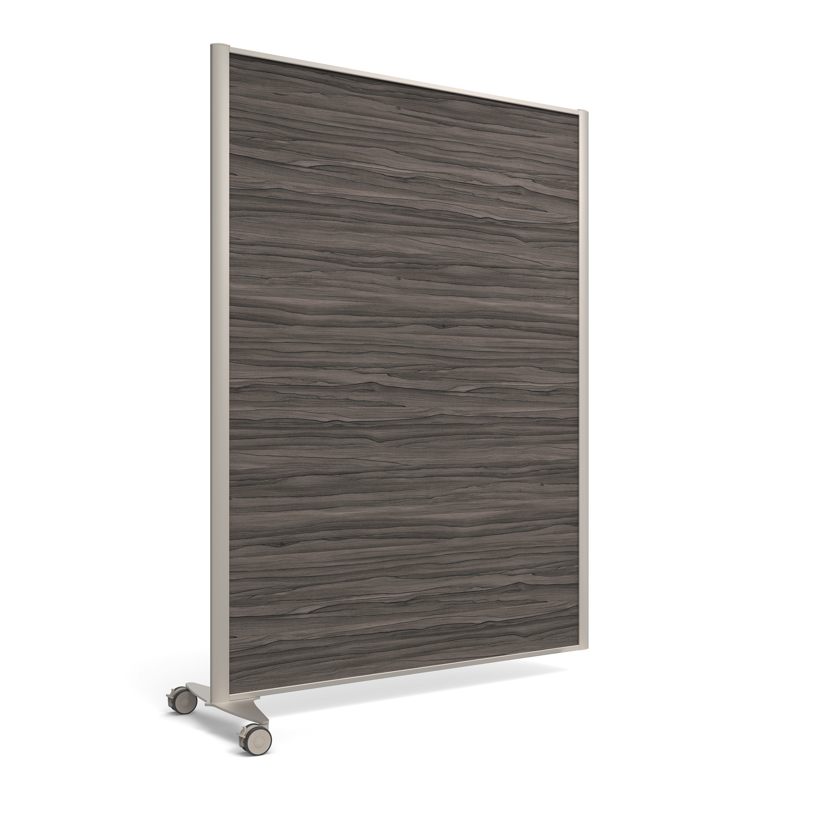 Cloison droite suivante KP - l. 122 x h. 160 cm - mélaminé - 1 pied sur roulettes