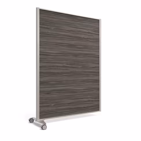 Cloison droite suivante KP - l. 122 x h. 160 cm - mélaminé - 1 pied sur roulettes