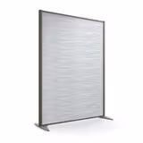 Cloison droite KP - l. 122 x h. 160 cm - polycarbonate - 2 pieds stabilisateurs