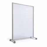Cloison droite KP - l. 122 x h. 160 cm - polycarbonate - 2 pieds sur roulettes