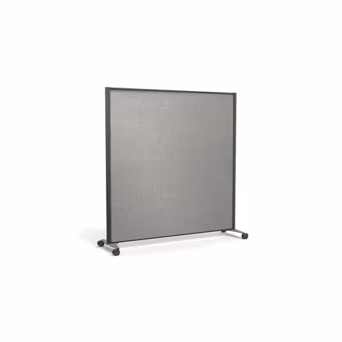 Cloison droite KP - l. 163 x h. 160 cm - mélaminé - 2 pieds sur roulettes