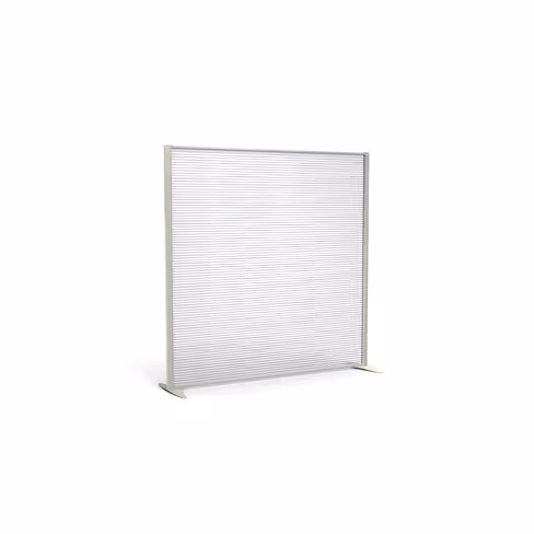 Cloison droite KP - l. 163 x h. 160 cm - polycarbonate - 2 pieds stabilisateurs