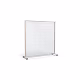Cloison droite KP - l. 163 x h. 160 cm - polycarbonate - 2 pieds sur roulettes