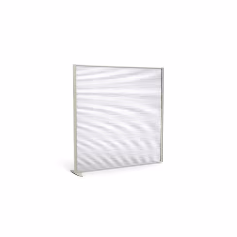 Cloison droite suivante KP - l. 163 x h. 160 cm - polycarbonate - 1 pied stabilisateur