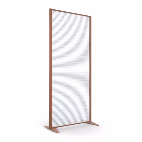 Cloison droite KP - l. 81 x h. 180 cm - polycarbonate - 2 pieds stabilisateurs