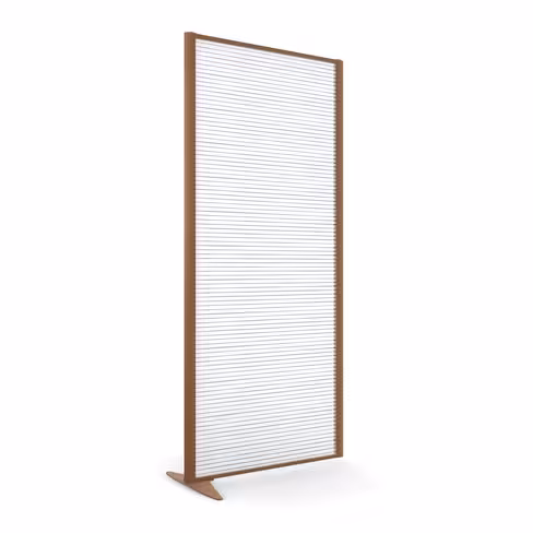 Cloison droite suivante KP - l. 81 x h. 180 cm - polycarbonate - 1 pied stabilisateur