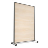 Cloison droite KP - l. 122 x h. 180 cm - mélaminé - 2 pieds sur roulettes
