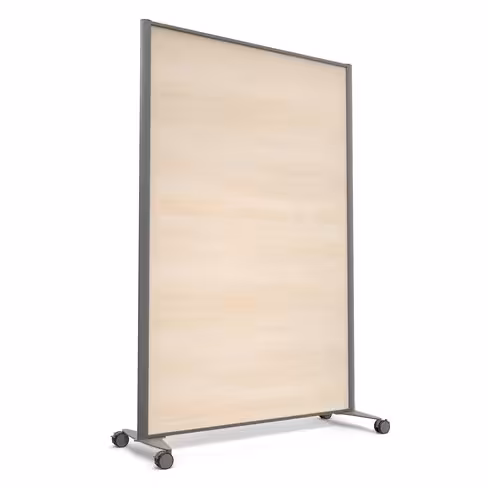 Cloison droite KP - l. 122 x h. 180 cm - mélaminé - 2 pieds sur roulettes