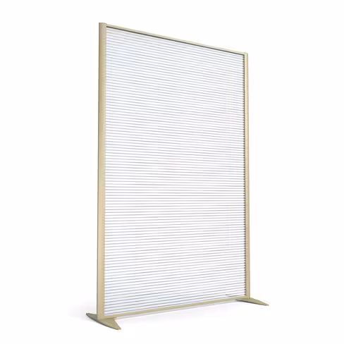 Cloison droite KP - l. 122 x h. 180 cm - polycarbonate - 2 pieds stabilisateurs
