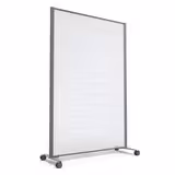 Cloison droite KP - l. 122 x h. 180 cm - polycarbonate - 2 pieds sur roulettes