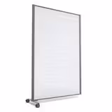 Cloison droite suivante KP - l. 122 x h. 180 cm - polycarbonate - 1 pied sur roulettes