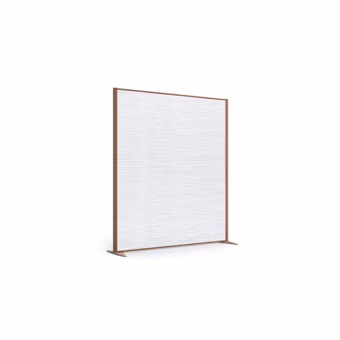 Cloison droite KP - l. 163 x h. 180 cm - polycarbonate - 2 pieds stabilisateurs