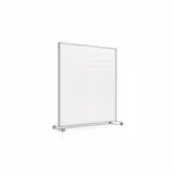 Cloison droite KP - l. 163 x h. 180 cm - polycarbonate - 2 pieds sur roulettes