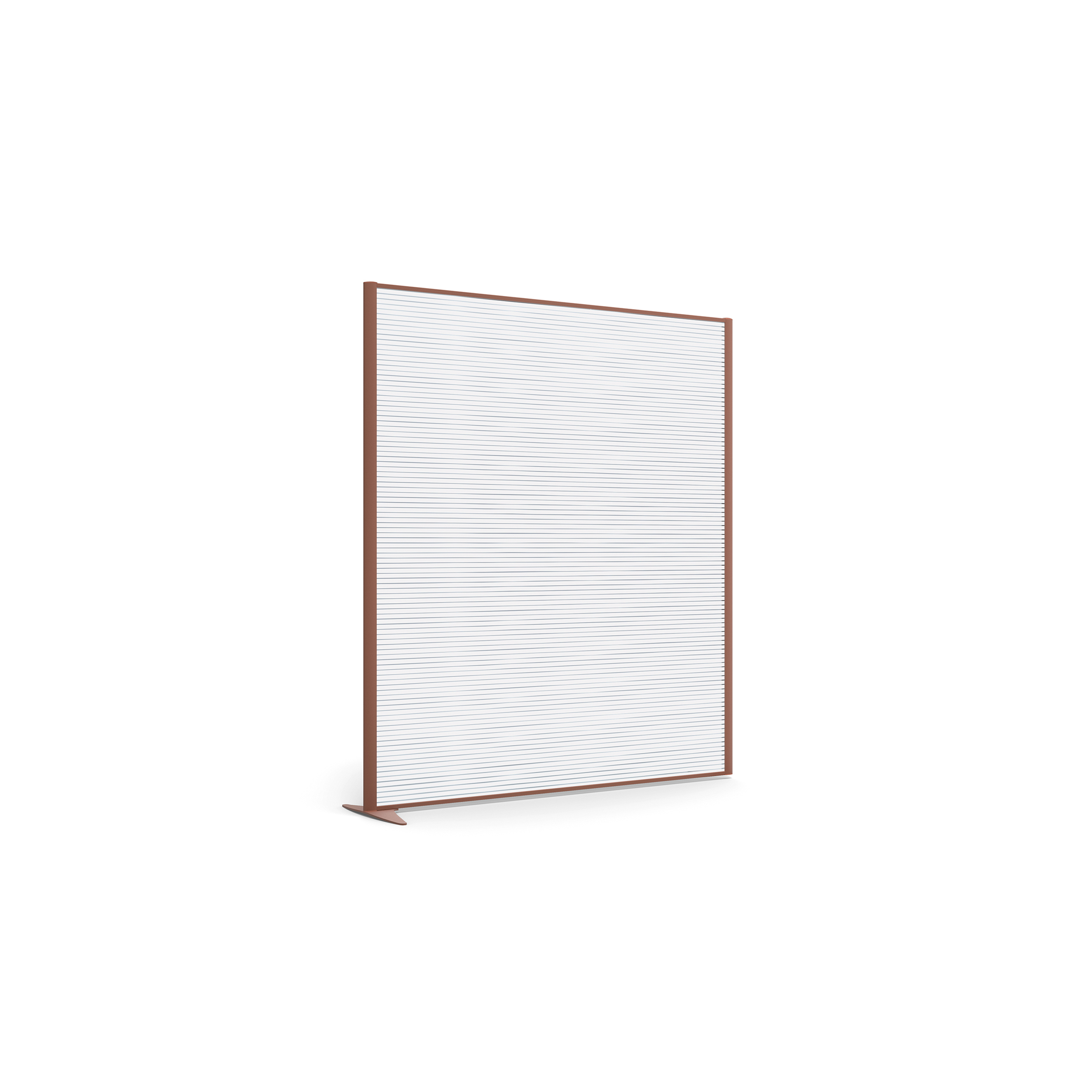 Cloison droite suivante KP - l. 163 x h. 180 cm - polycarbonate - 1 pied stabilisateur