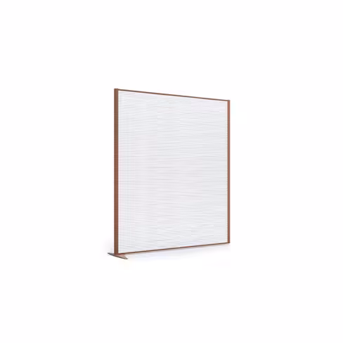 Cloison droite suivante KP - l. 163 x h. 180 cm - polycarbonate - 1 pied stabilisateur
