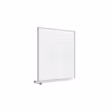 Cloison droite suivante KP - l. 163 x h. 180 cm - polycarbonate - 1 pied sur roulettes