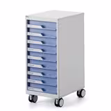 Module 1 colonne sur roulettes - équipé de 9 tiroirs e-clen h. 6 cm